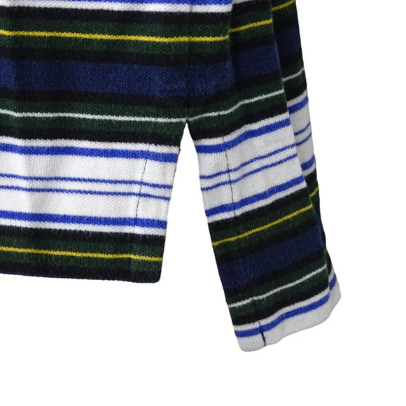 Polo by Ralph Lauren Men Size L Custom Fit Striped Polo Shirt Blue Green Logo - Picture 3 of 8